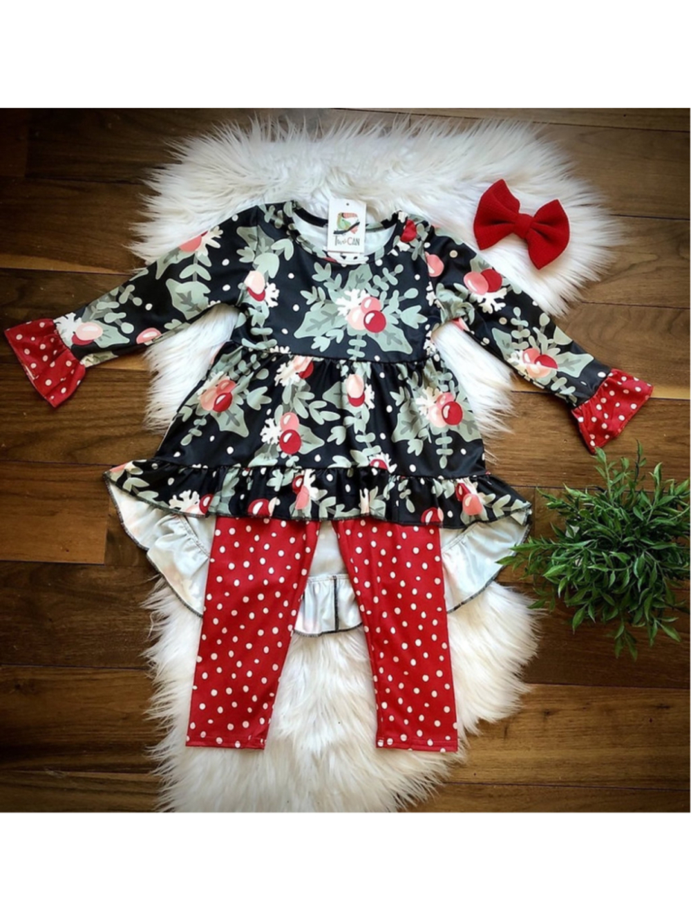 Wellington Designs Merry & Bright Hi-Low Pants Set, Sz 7/8